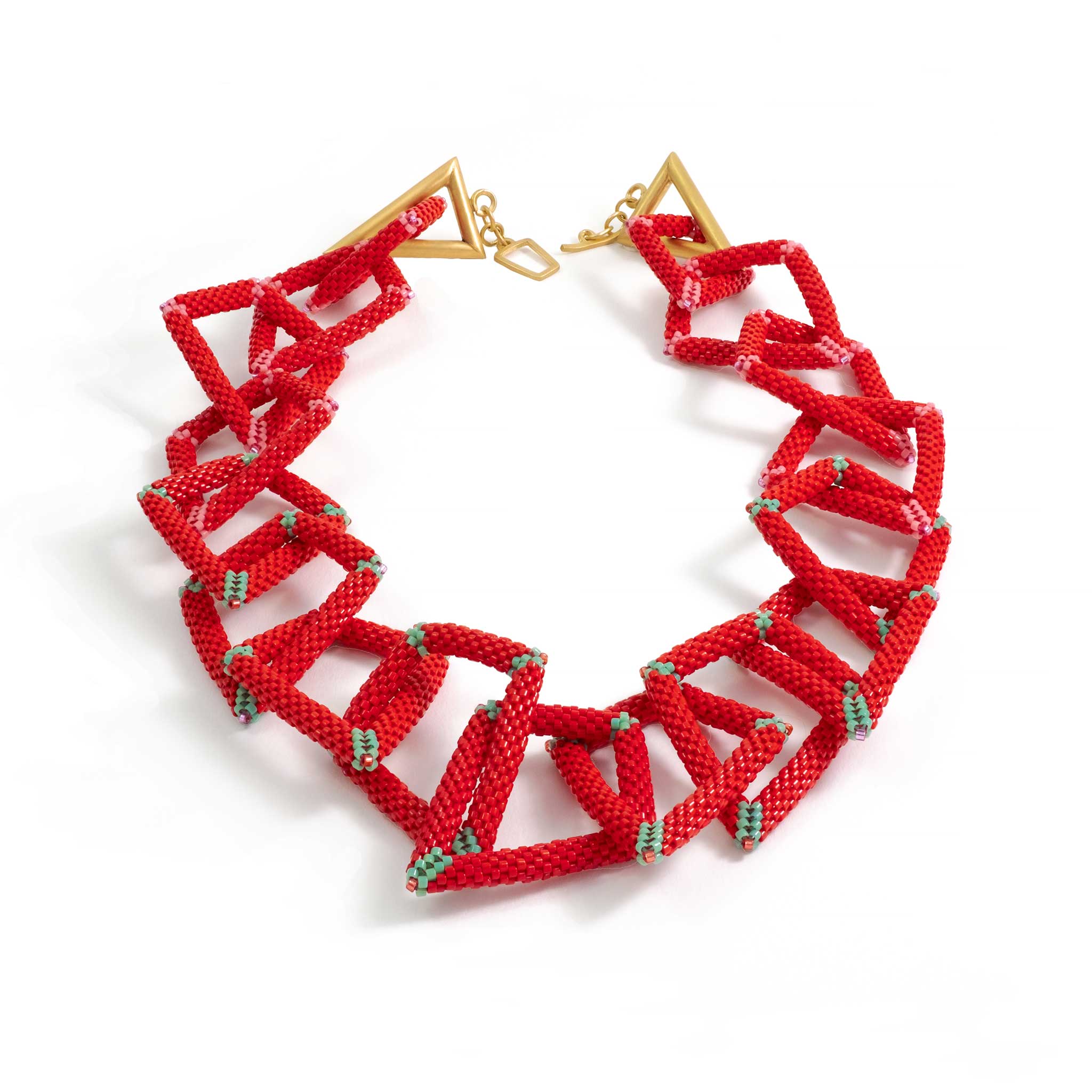 Opulent Spark Open Kite Bead Statement Necklace